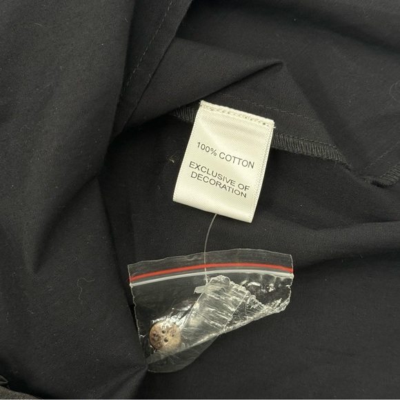 Mille Resort & Travel Women’s Elegant Black Ruffle Collar Button Down Top XS - Picture 7 of 11